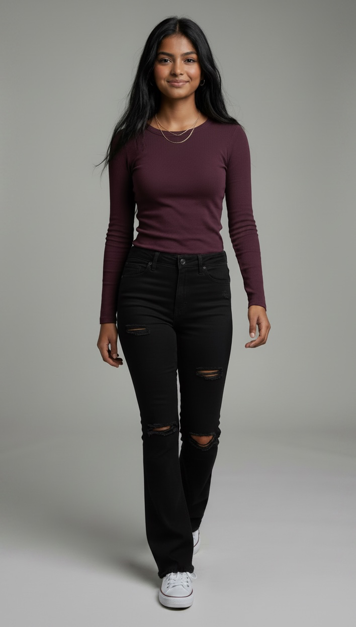 MILA Bamboo Longsleeve Crewneck Top