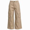 Isabel Benenato Leather Pants Beige