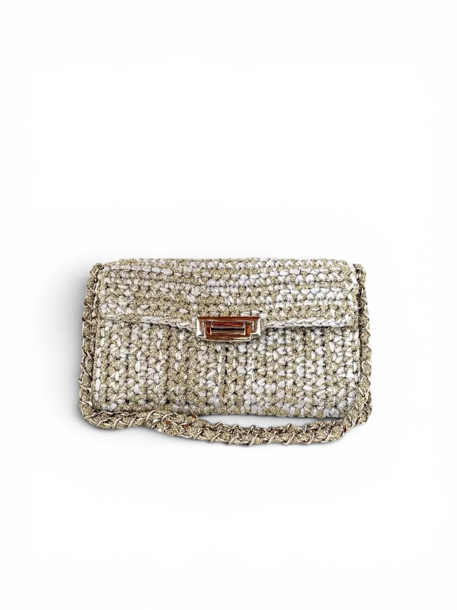 Lorenza Gandaglia Cowboy Bag Gold/Silver/White