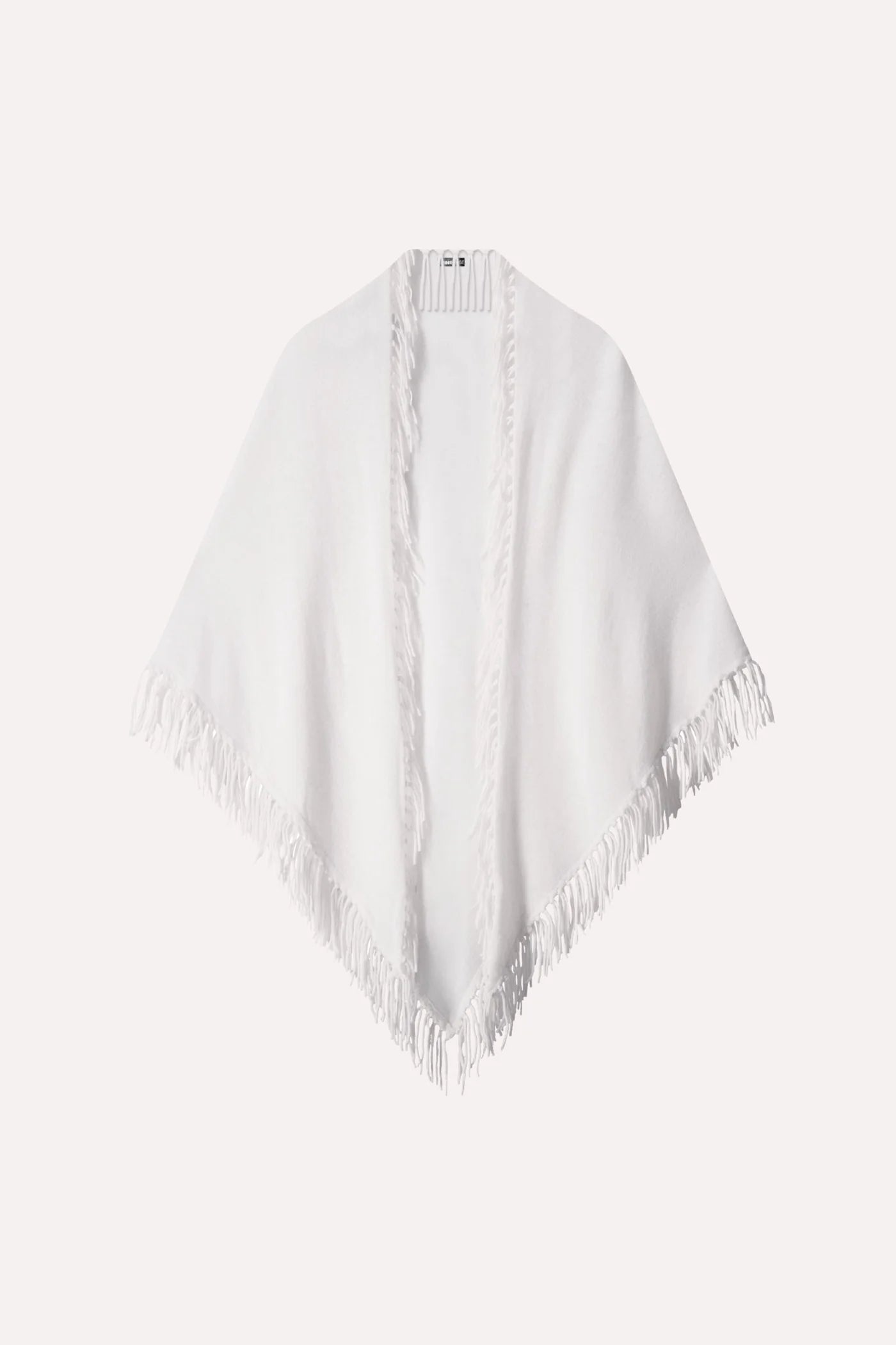 Minnie Rose Cashmere Fringe Shawl Ivory
