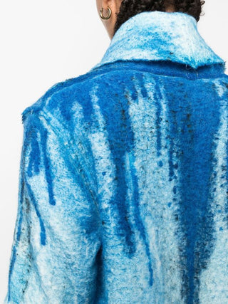 Avant Toi Liquid Art Blue Long Coat