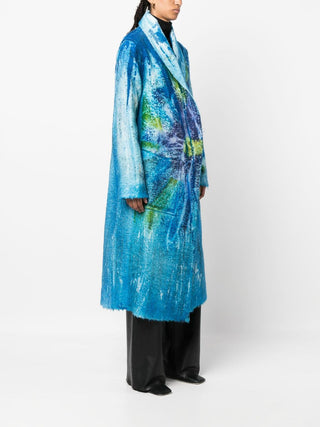 Avant Toi Liquid Art Blue Long Coat