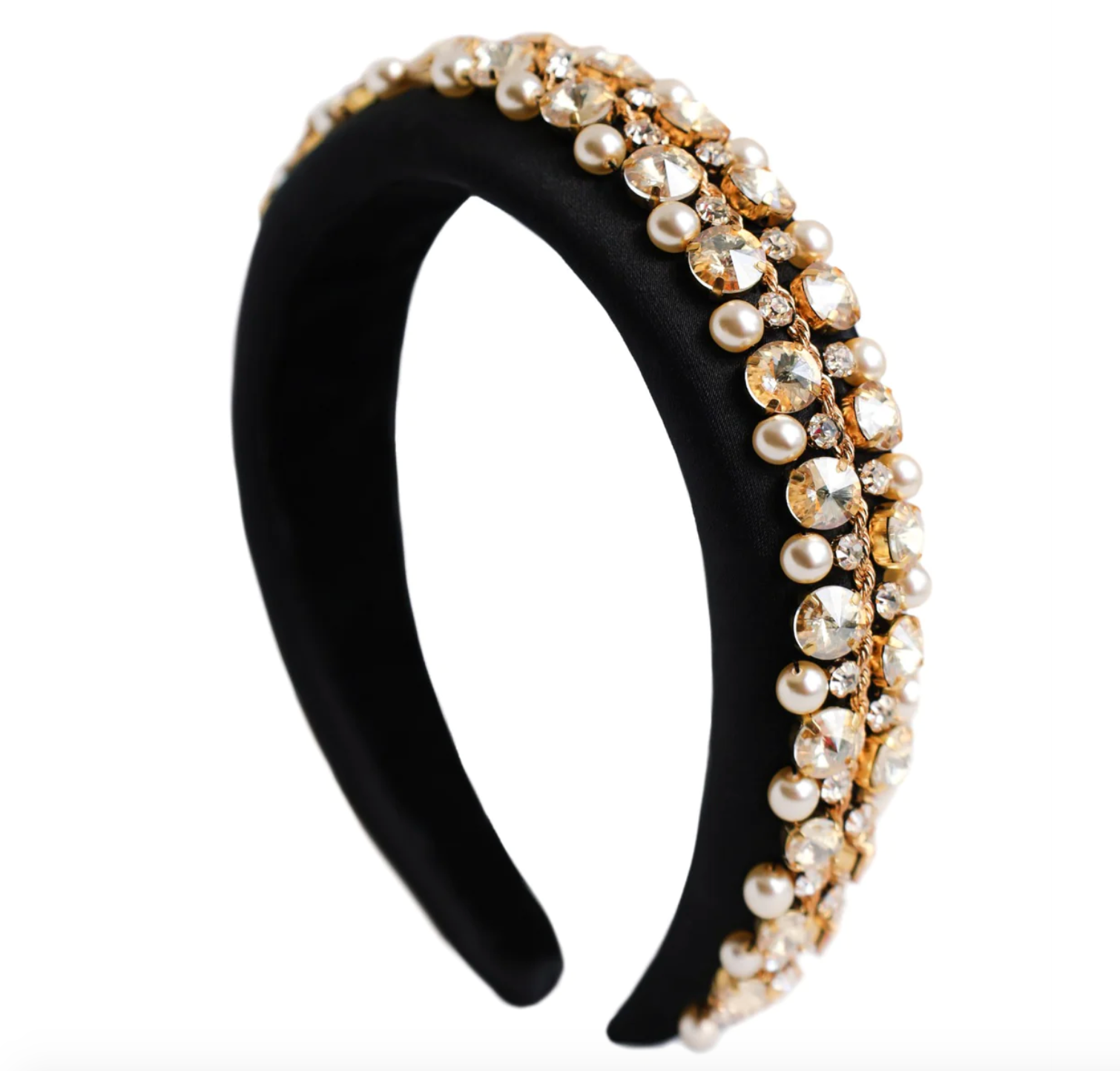 Elena Honch Gabriella Black Crystal Headband