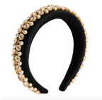 Elena Honch Gabriella Black Crystal Headband