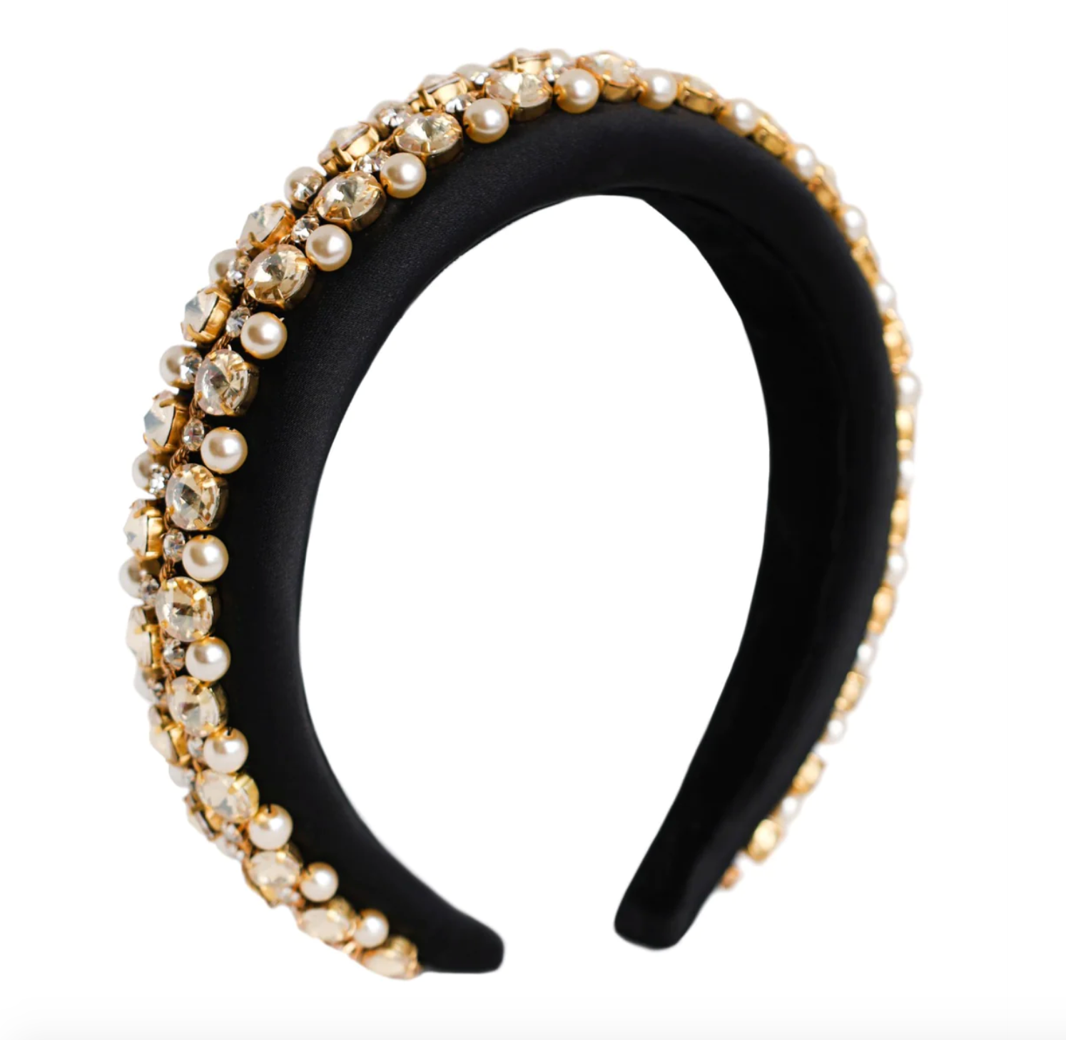 Elena Honch Gabriella Black Crystal Headband