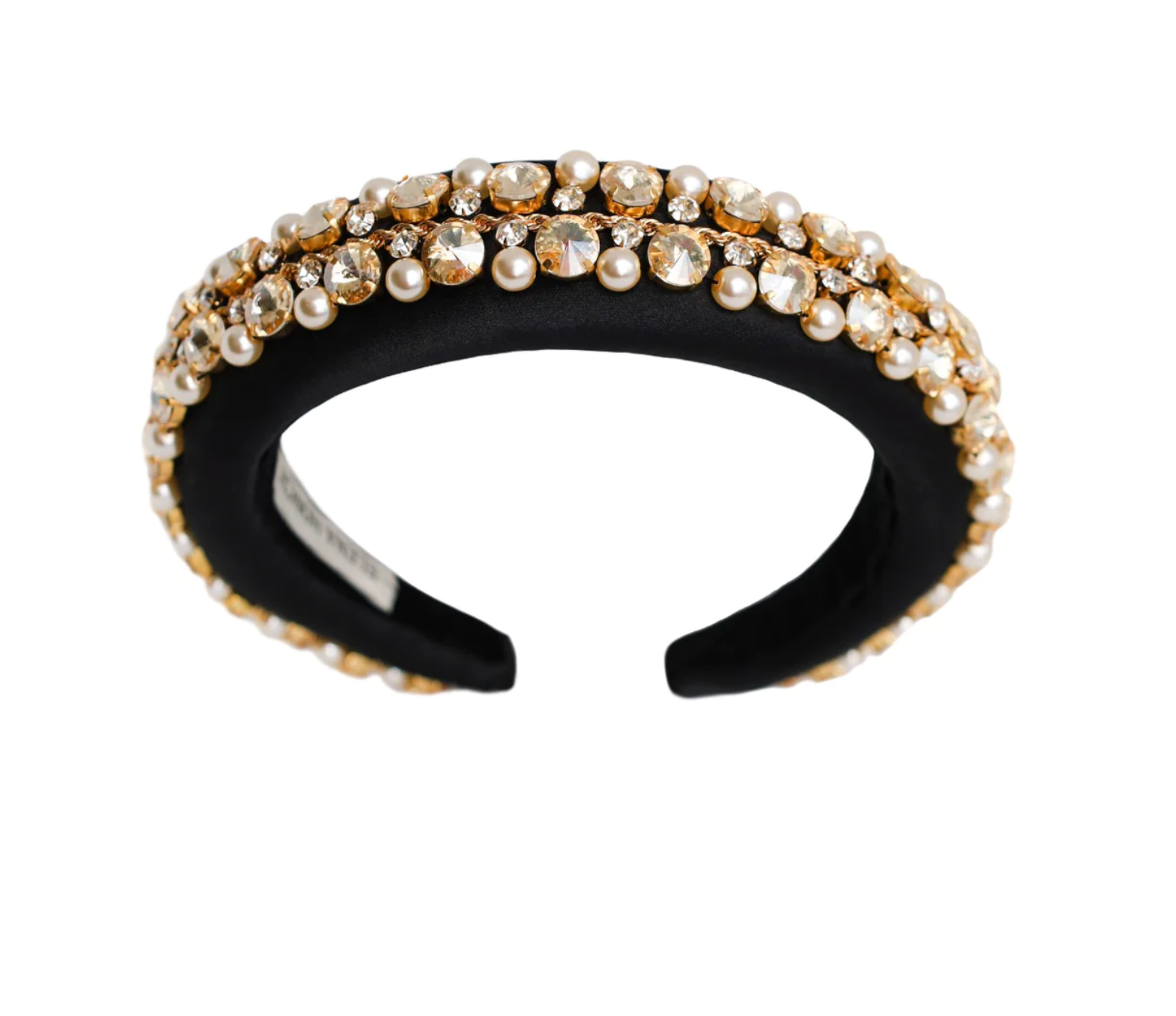 Elena Honch Gabriella Black Crystal Headband