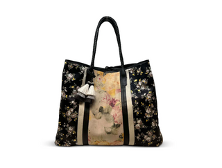Kempton & Co. Army Floral Braided Handle Tote