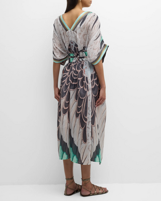 Mes Demoiselles  Balla Turquoise Printed Dress