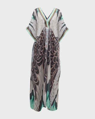 Mes Demoiselles  Balla Turquoise Printed Dress