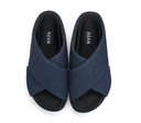 ROAM Dark Denim Cross Stack Platform Sandal