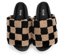 ROAM Fuzzy Checker Stack Platform Shearling Sandal