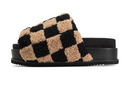 ROAM Fuzzy Checker Stack Platform Shearling Sandal