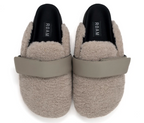 ROAM Fuzzy Loafer Mule Cement Faux Shearling
