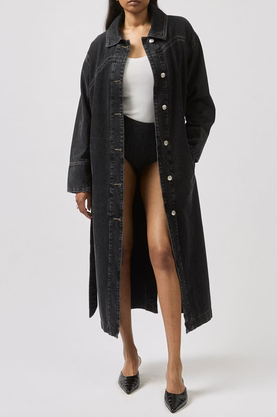 DALA Ankle Car Coat in Hurricane