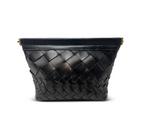 Kempton & Co. Black Threaded Weave Make Up Bag