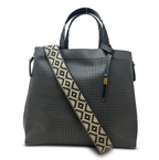 Kempton & Co. Bantham Tote Gunmetal Geo Sport Perforated
