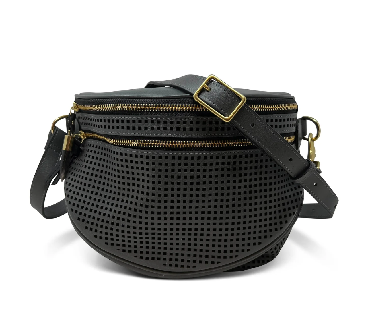 Kempton & Co. Inez Belt Bag in Gunmetal Geo Sport Perf