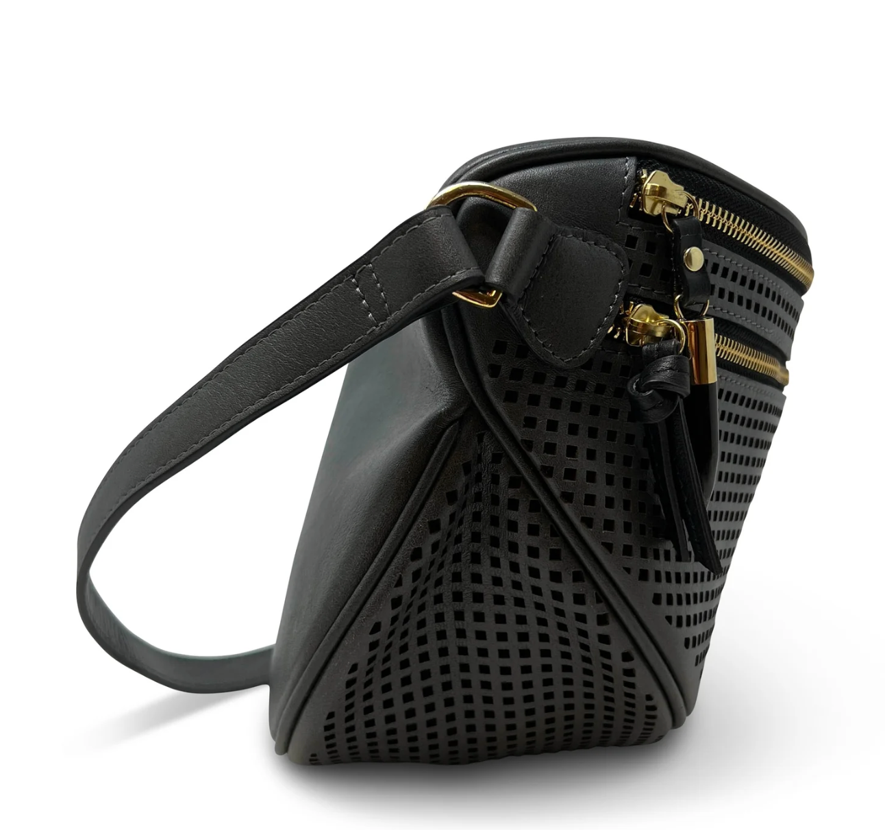 Kempton & Co. Inez Belt Bag in Gunmetal Geo Sport Perf
