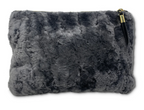 Kempton & Co. Stone Shearling Clutch