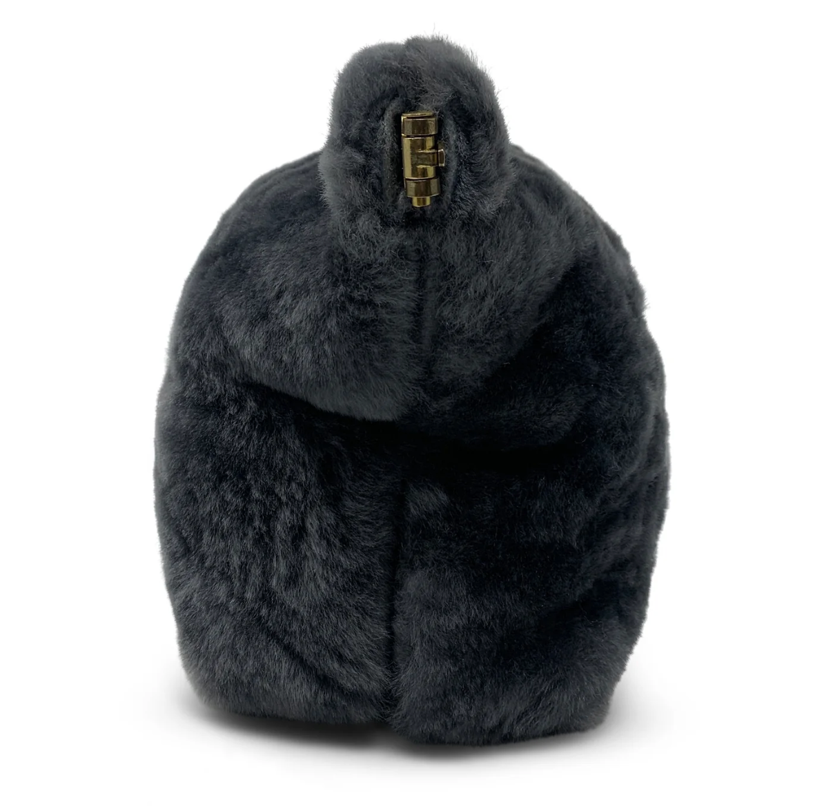 Kempton & Co. Stone Snap Shearling Make Up Bag