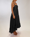 Azeeza Griffon Raw Silk Midi Dress