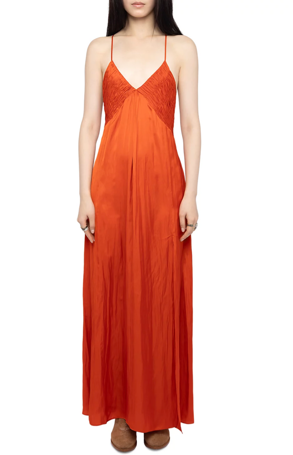 Zadig&Voltaire Rayonne Satin Maxi Dress