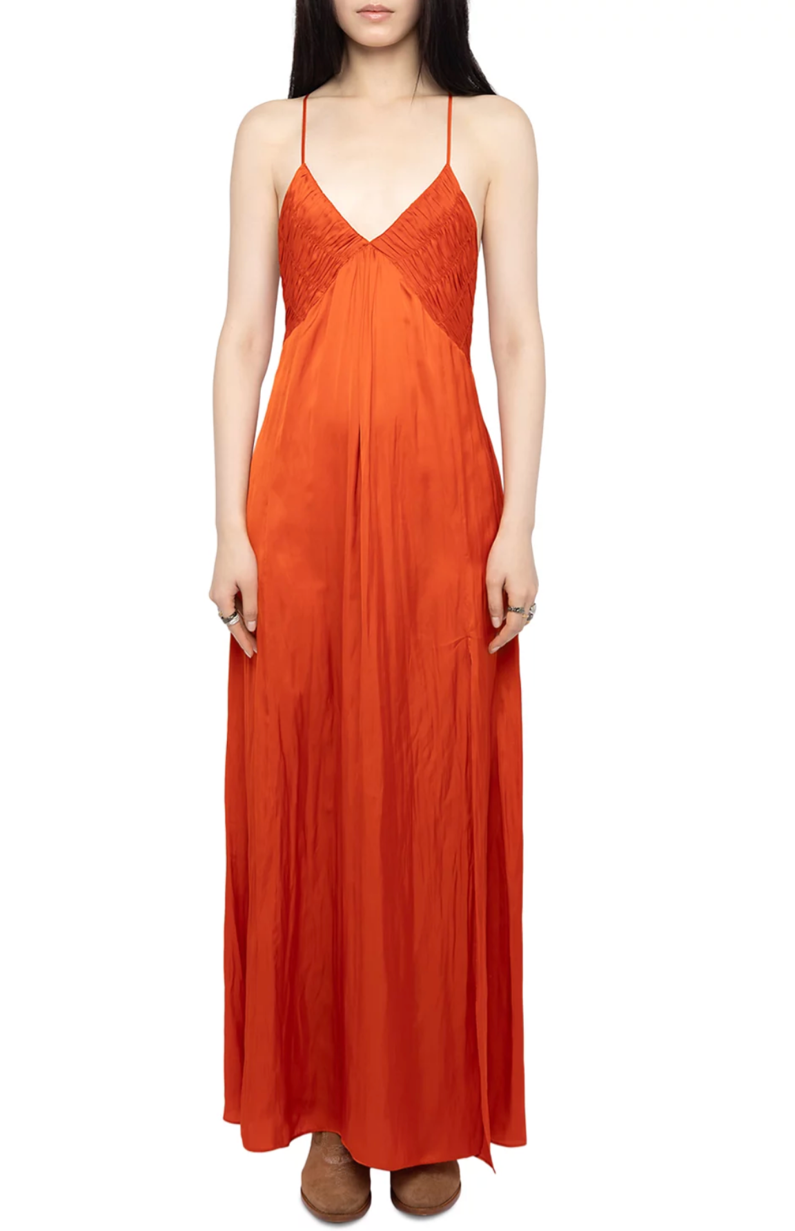 Zadig&Voltaire Rayonne Satin Maxi Dress