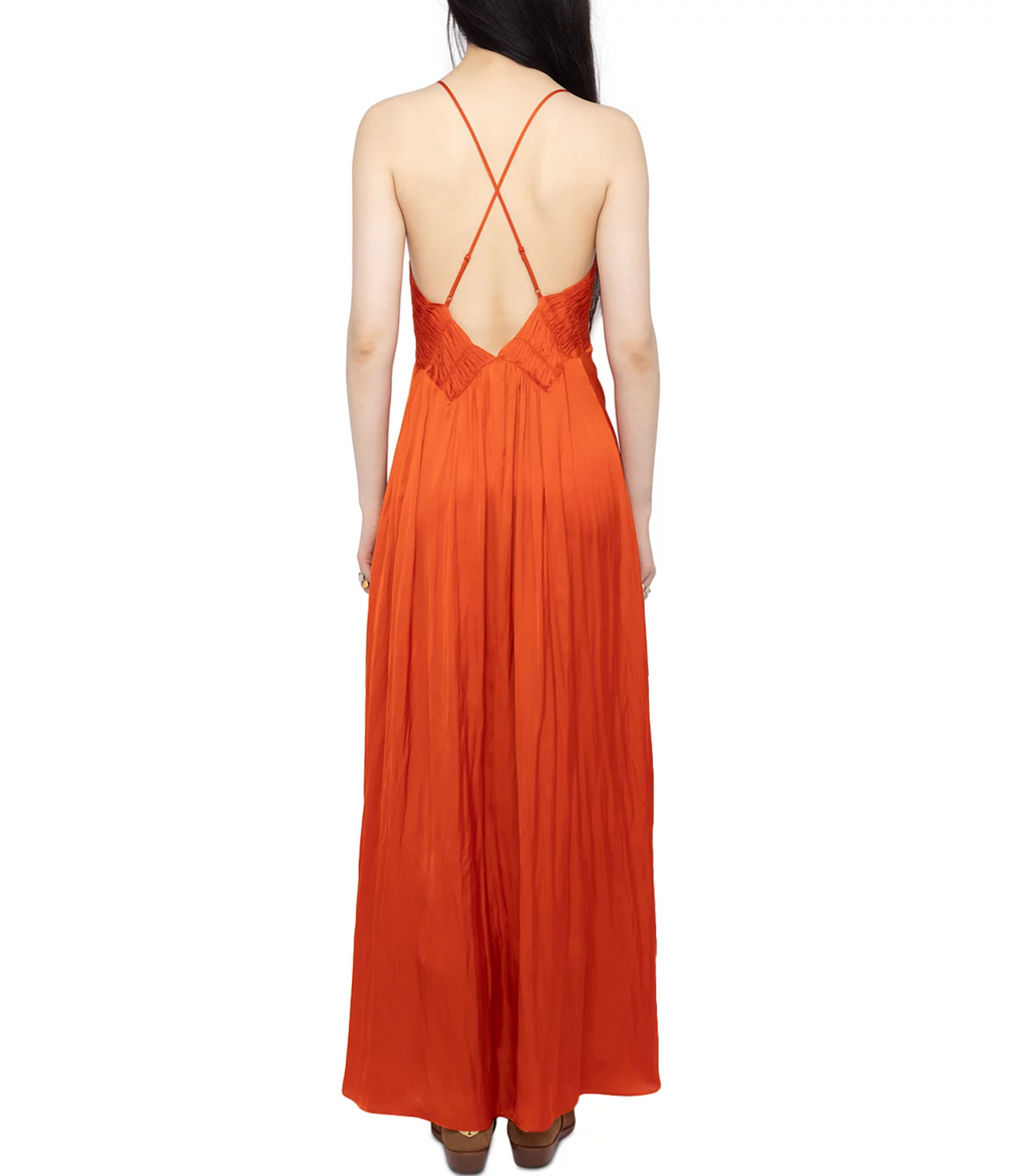 Zadig&Voltaire Rayonne Satin Maxi Dress