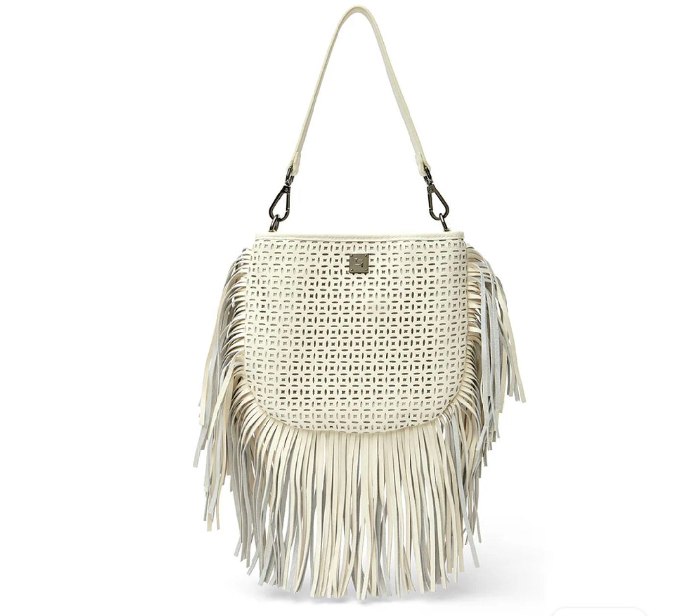 Think Royln Free Spirit Cream Perforated Leather and Fringe
