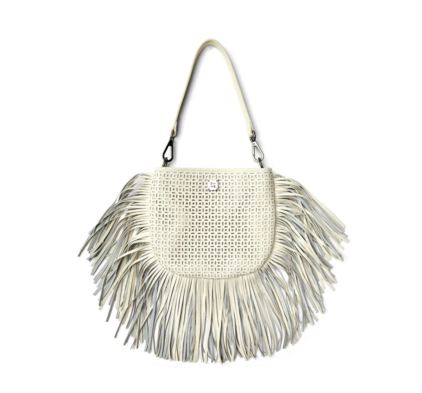 Think Royln Free Spirit Cream Perforated Leather and Fringe