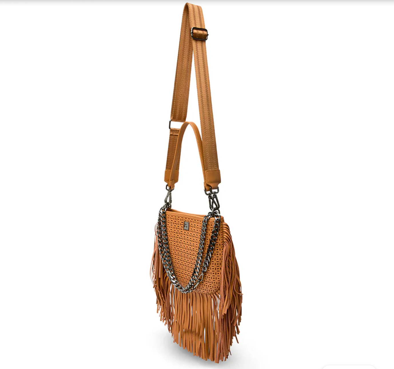 Think Royln Free Spirit Terracotta Perforated Leather Fringe