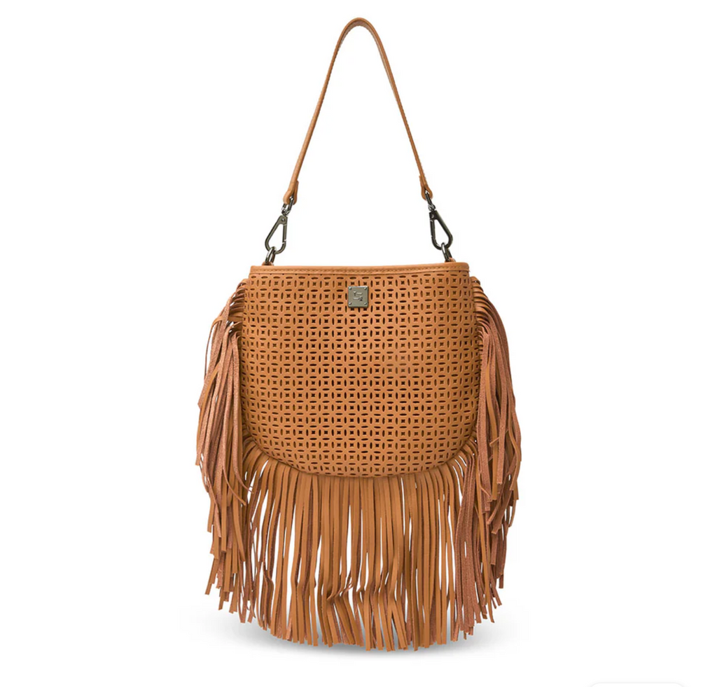 Think Royln Free Spirit Terracotta Perforated Leather Fringe