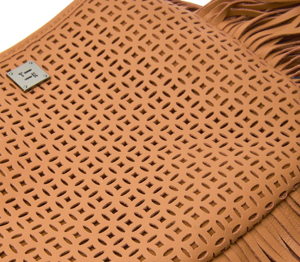 Think Royln Free Spirit Terracotta Perforated Leather Fringe