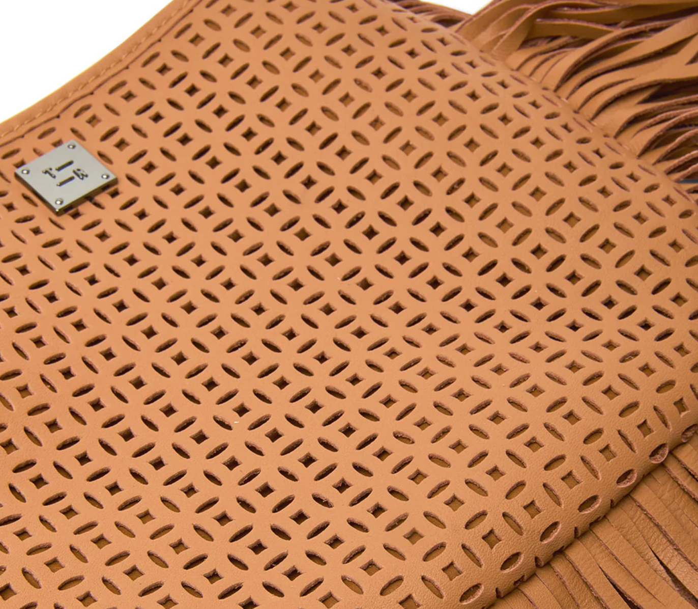 Think Royln Free Spirit Terracotta Perforated Leather Fringe