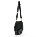 Think Royln Free Spirit Black Perforated Leather And Fringe