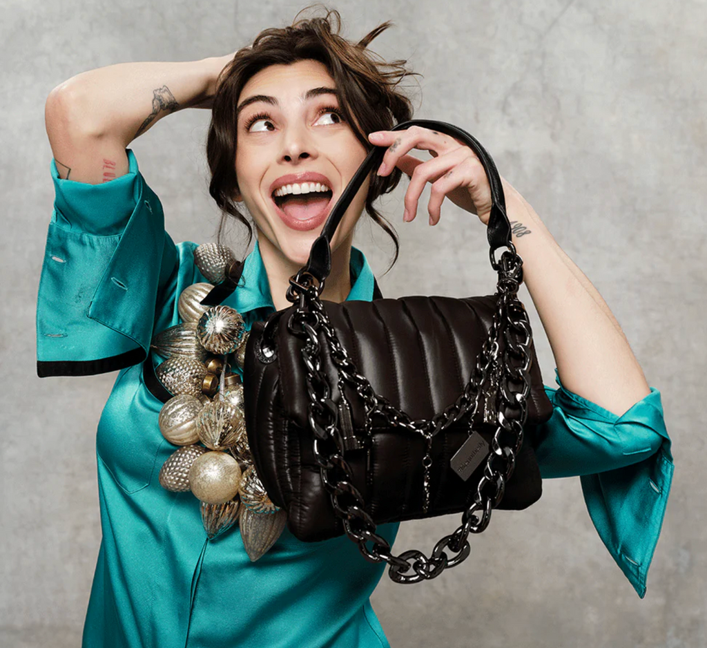 Think Royln Lucky Lady Bag Shiny Black
