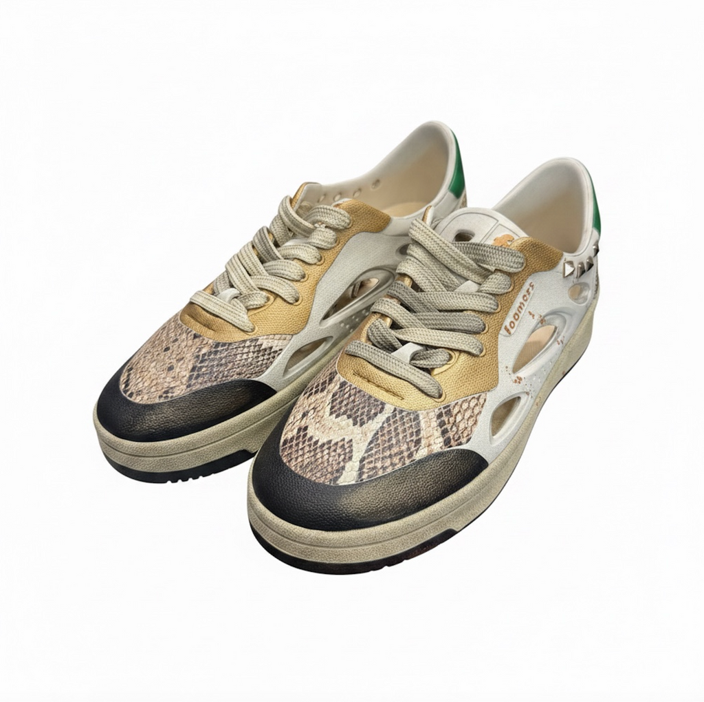 Foamers Off White/Black/Green/Gold
