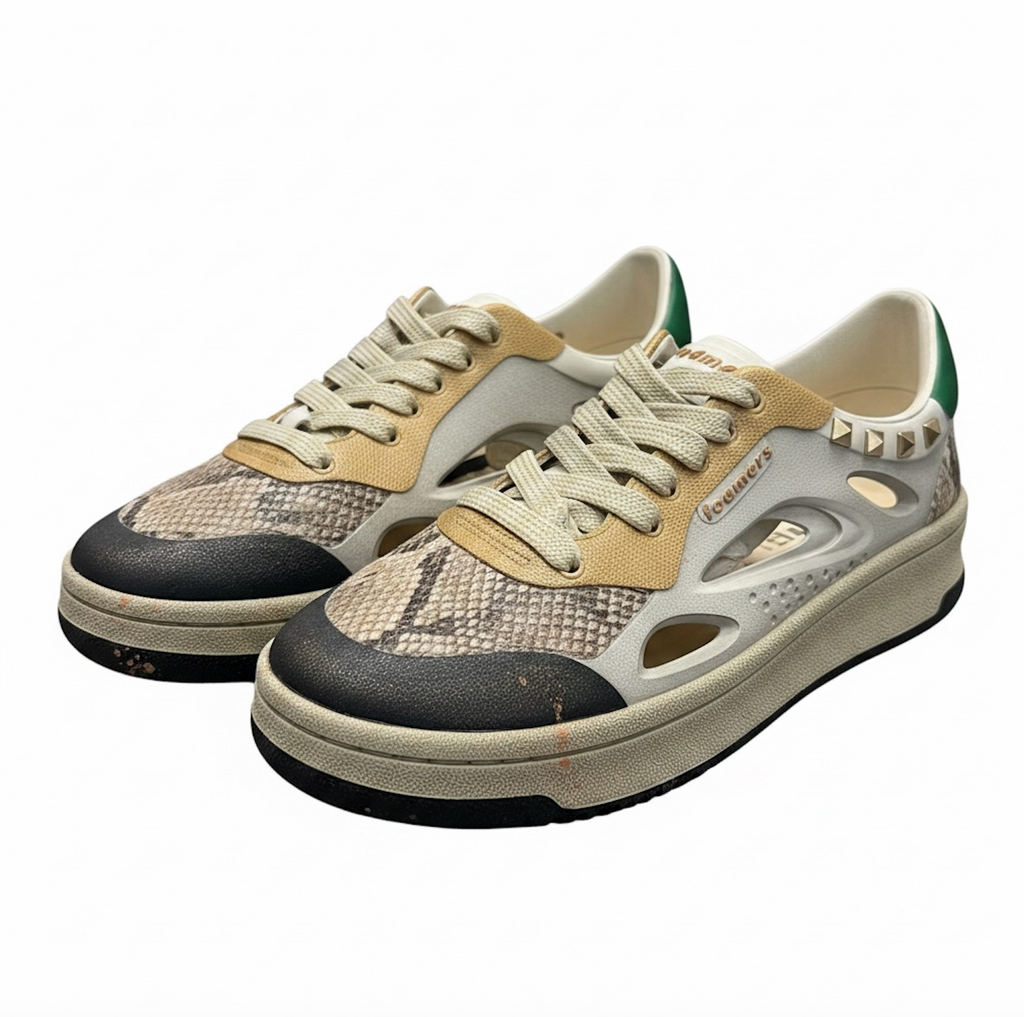 Foamers Off White/Black/Green/Gold