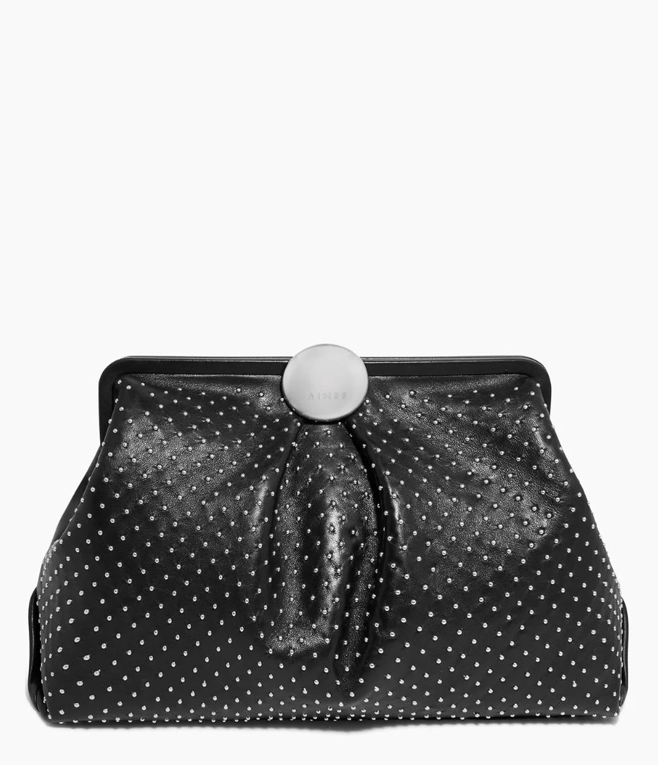 Aimee Kestenberg Microstuds Full Circle XL Clutch Black