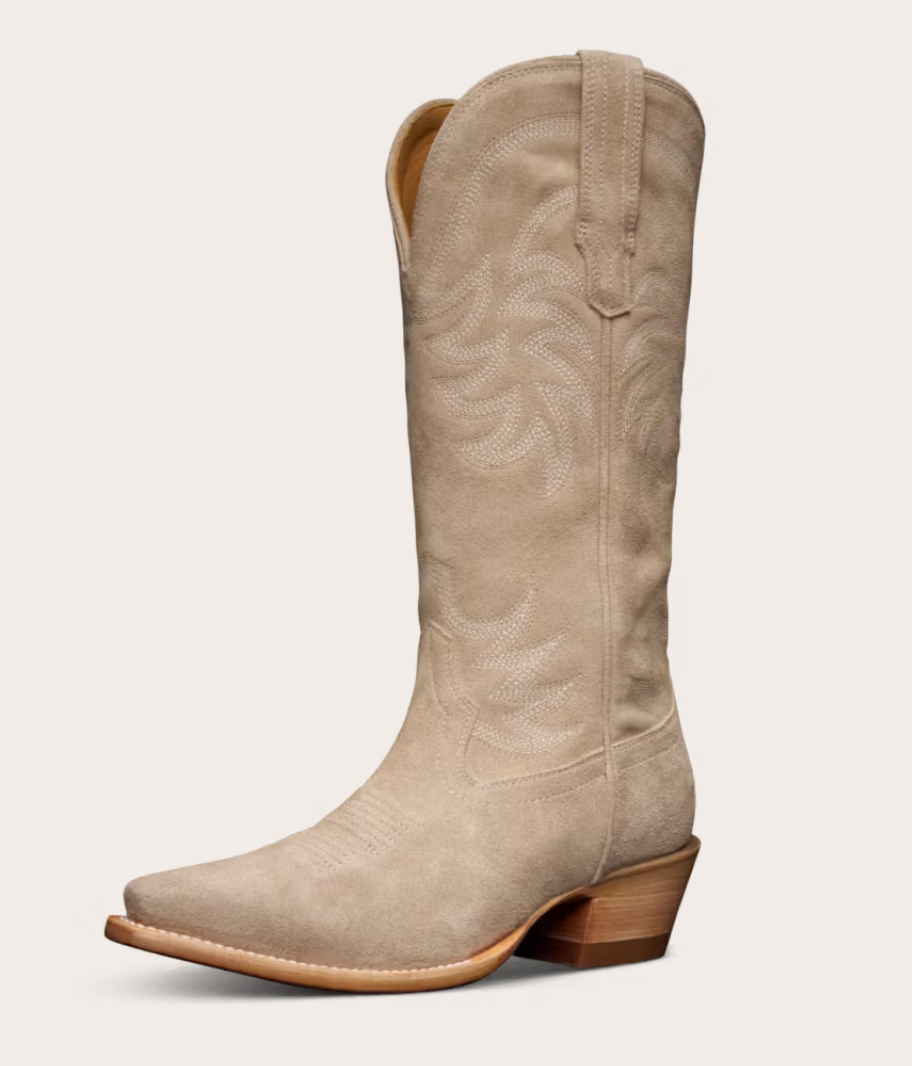 Tecovas Annie Suede Fawn B-Average Boots