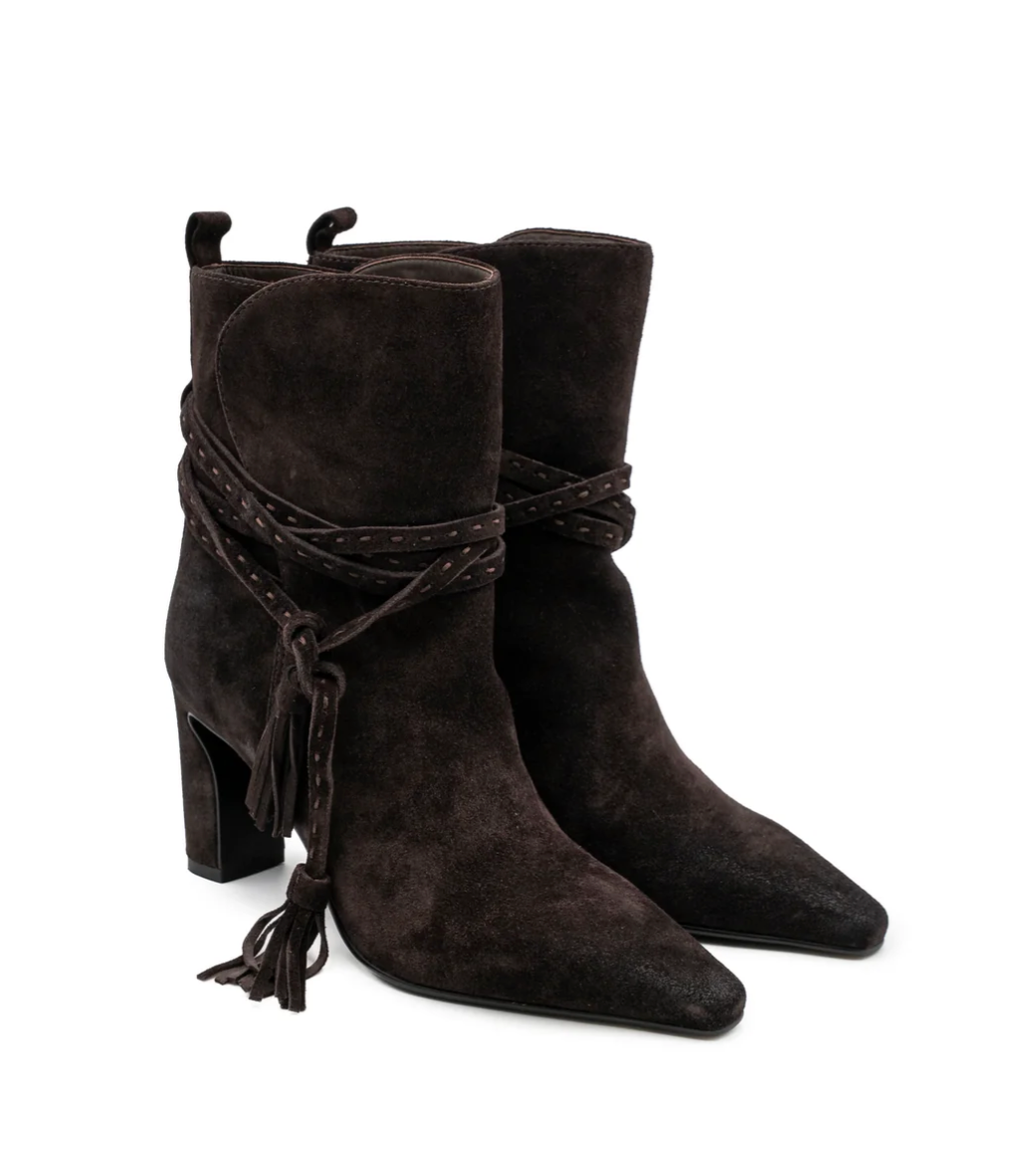 PALOMA BARCELÓ MAGGIE SUEDE MOKA ANKLE BOOT