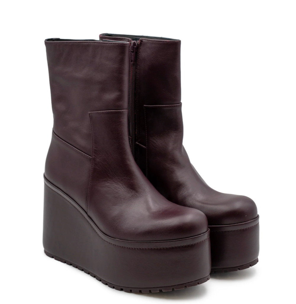 PALOMA BARCELÓ BLAIRE NAPPA BURGUNDY BOOT
