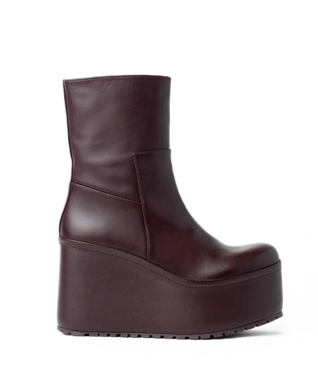 PALOMA BARCELÓ BLAIRE NAPPA BURGUNDY BOOT