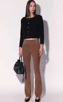 Walter Baker Lexie Pant Tobacco Stretch Suede Leather
