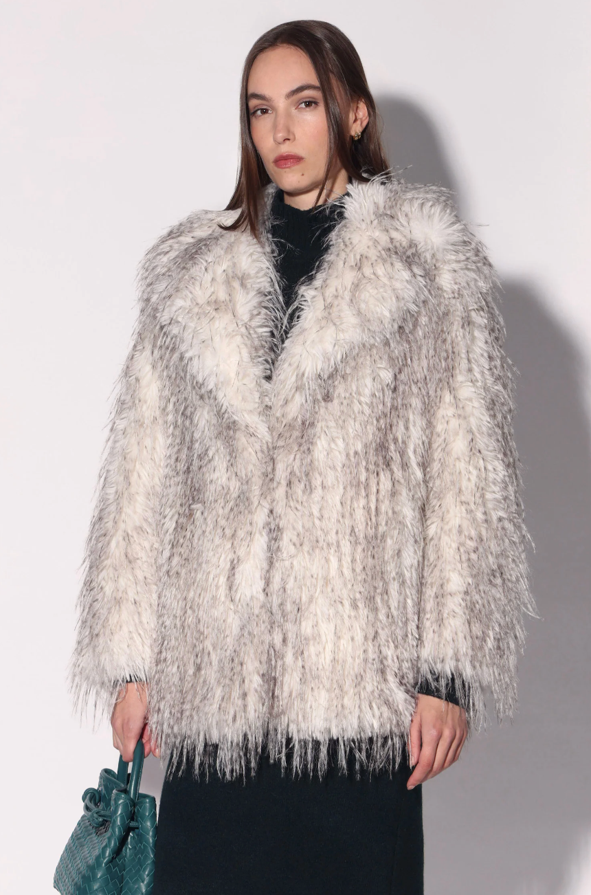Walter Baker Marissa Coat Off White Grey