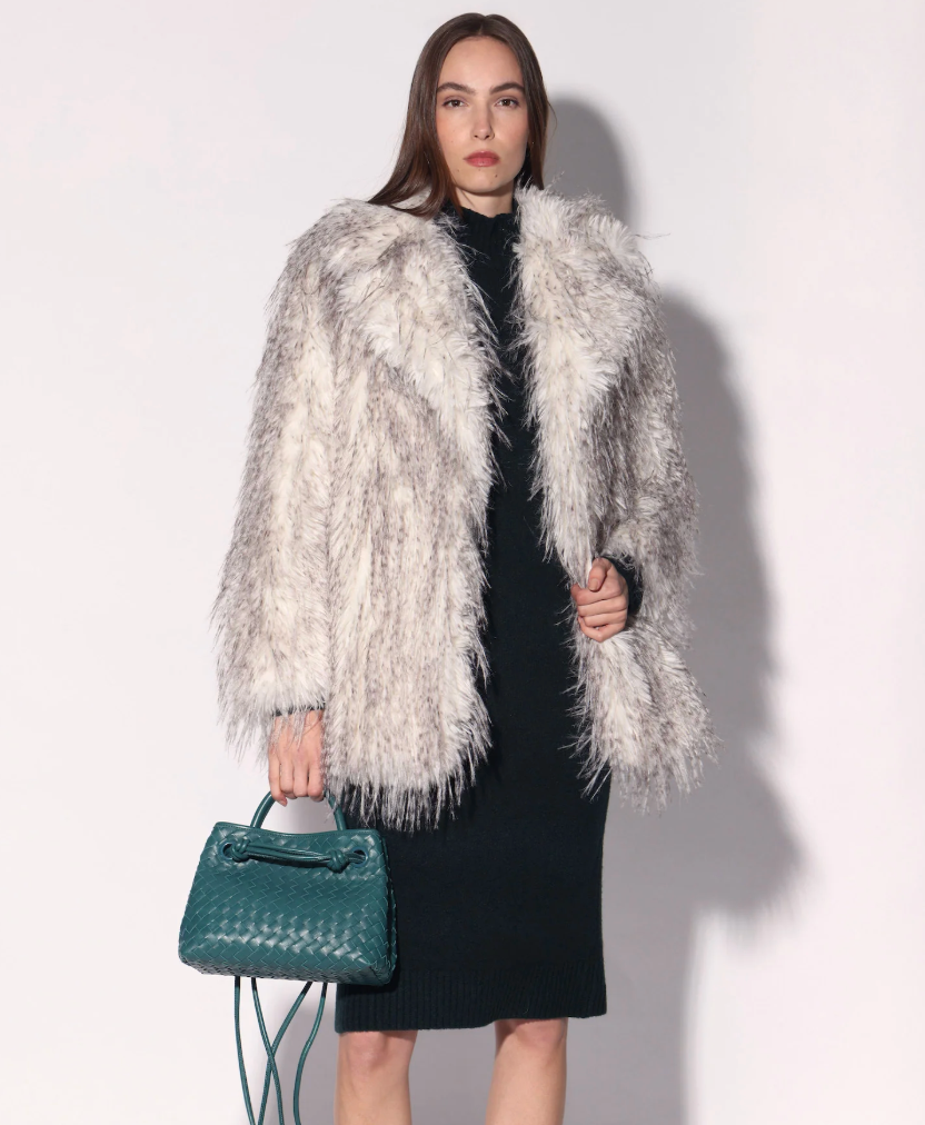 Walter Baker Marissa Coat Off White Grey