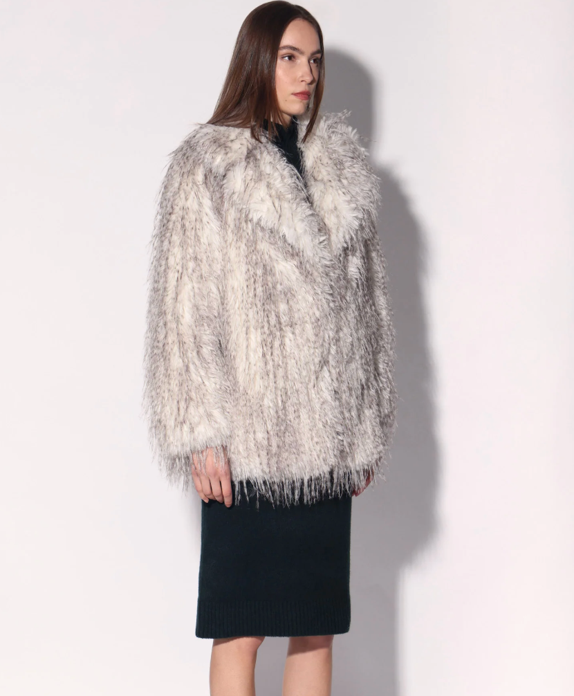 Walter Baker Marissa Coat Off White Grey