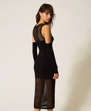 Twinset Long Mesh Knit Dress