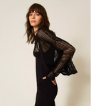 Twinset Mesh Knit Cardigan