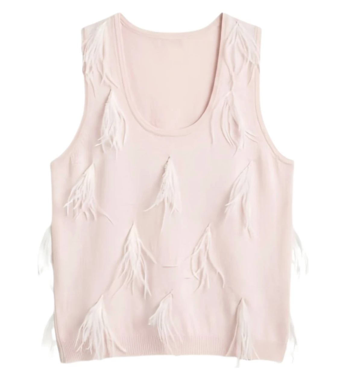 Twinset Feather Detail Tank Top Pink